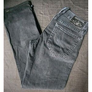 True Religion Jeans Men 34x33.5 Bootcut Pocket Embroidered Thick Stitch EUC